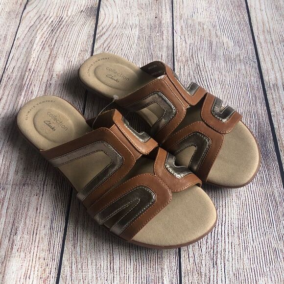 Clarks ADA LILAH Leather Metallic Sandal - Picture 3 of 8